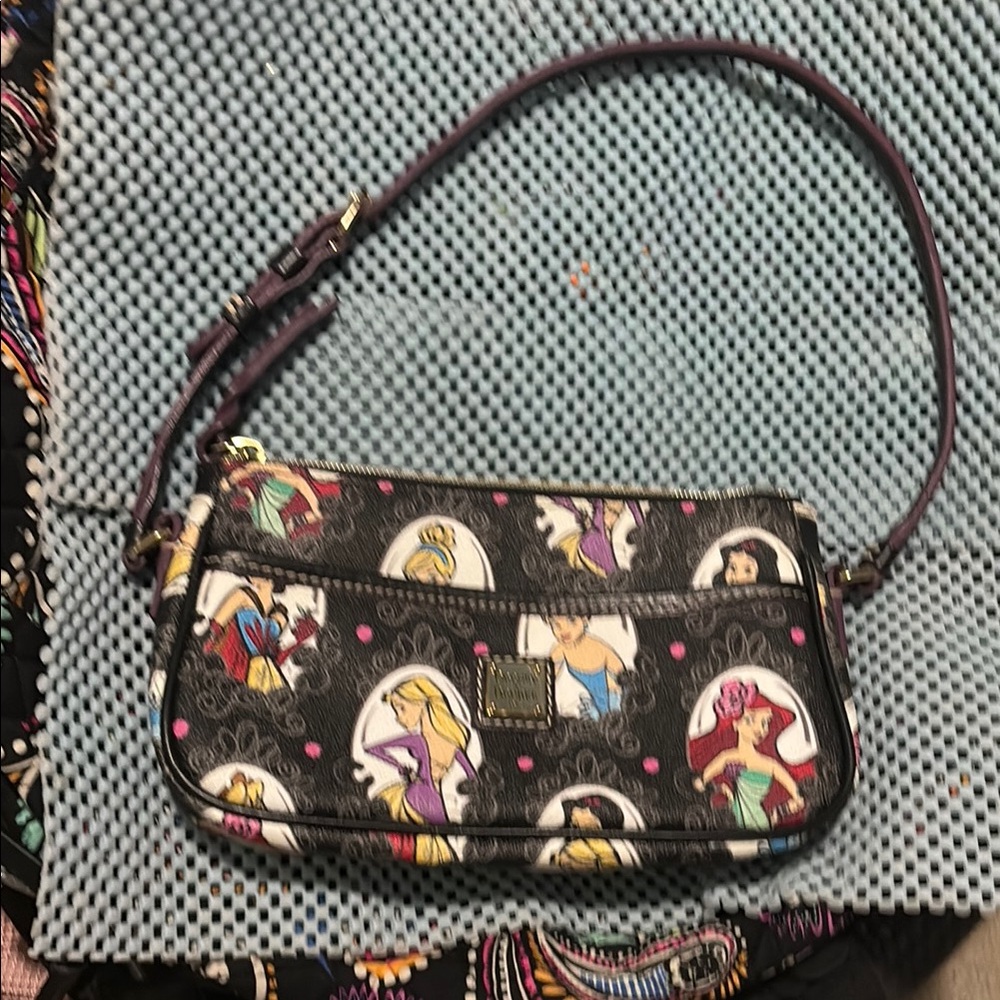 Dooney & Bourke Black Disney Princess Patterned Shoulder Bag